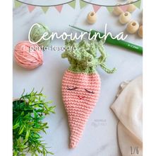 Kit Novelo de Maria - Cenourinha Porta-Tesoura com Fio Amigurumi + Maxi Mouline + Receita Impressa