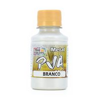 Tinta PVA Metal True Colors 100ml - Cores Metálicas 7995 branco