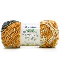 Fio Cisne Fanatic 100g 72410 mostarda com cinza