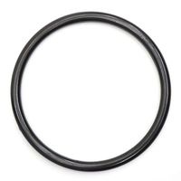 Argola de Plástico Ritas 150mm - 6 Unidades Preto