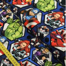 Tecido Estampado para Patchwork - Marvel : All Avengers (0,50x1,40)