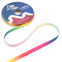 Fita de Cetim Arco Íris nº02 10mm 50 metros - Crie Sua Fita Progresso 02