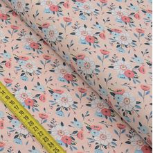 Tecido Estampado para Patchwork - Fancy Floral : Bouquets Pêssego (0,50x1,40)