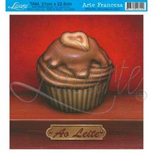 Papel para Arte Francesa Litoarte 21 X 21cm - AFQ 076 Chocolate ao Leite