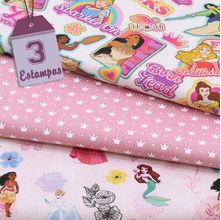 Kit de Tecido Princesas (30x70) 3 Estampas