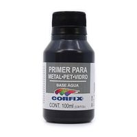 Primer Colorido para Metal Pet e Vidro Corfix - 100ml 321 preto