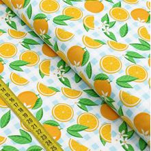 Tecido Estampado Para Patchwork - Frutaria 5 Laranja (0,50x1,40)