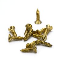 Parafuso Fenda Cabeça Chata 9,5x2,2mm - 20 unidades Ouro velho