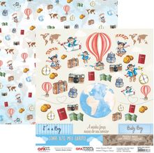 Folha para Scrapbook Dupla Face OPA - Volta ao Mundo II - 3246