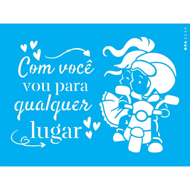 Stencil Para Pintura Com Você Opa 3259 Bazar Horizonte