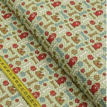 Tecido Estampado para Patchwork - Pets : Ossinhos e Patinhas (0,50x1,40)