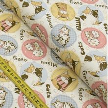 Tecido Estampado para Patchwork - Pets : Meus Gatinhos (0,50x1,40)