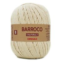 Barbante Barroco Natural 400g 4/8 8 fios - 338 m