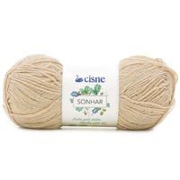 Fio Cisne Sonhar 100g - Algodão e Acrílico 881 marrom claro