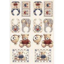 Tecido Estampado para Patchwork - Teddy Bear : Painel Babador (0,50x1,40)
