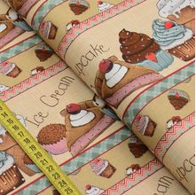 Tecido Estampado para Patchwork - Cupcakes : Faixas (0,50x1,40)