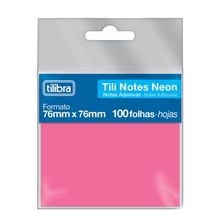 Notas Adesivas Tili Notes Neon 7,6x7,6cm - Rosa