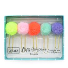 Clips Pompom Tilibra 50mm - 5 Unidades