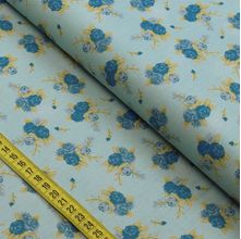 Tecido Estampado para Patchwork - I Love Roses by MC Design : Rosas Azul (0,50x1,40)