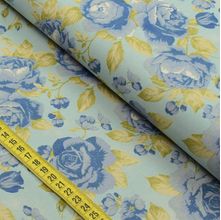 Tecido Estampado para Patchwork - I Love Roses by MC Design : Rosas Grande Azul (0,50x1,40)