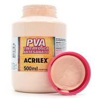 Tinta PVA Fosca para Artesanato 500ml - Acrilex 538 - amarelo pele/pêssego