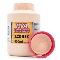 Tinta PVA Fosca para Artesanato 500ml - Acrilex 538 - amarelo pele/pêssego