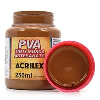 Tinta PVA Fosca para Artesanato 250ml - Acrilex 531 - marrom