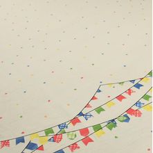 Tecido de Sarja - Festa Junina : Barrado de Bandeira (0,50x1,40)