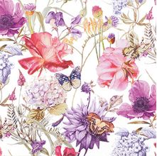 Guardanapo para Decoupage Hortência e Borboleta - 5 Unidades