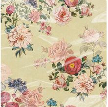Guardanapo para Decoupage Flores e Rosas Fundo Bege - 5 Unidades