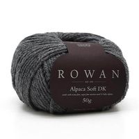 Fio Rowan Alpaca Soft DK 50g - Lã Merino e Alpaca 211 charcoal