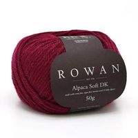 Fio Rowan Alpaca Soft DK 50g - Lã Merino e Alpaca 206 deep rose