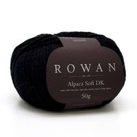 Fio Rowan Alpaca Soft DK 50g - Lã Merino e Alpaca 216 simply black