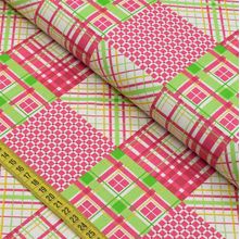 Tecido Estampado para Patchwork - Festa Junina : Patch Xadrez Pink (0,50x1,40)
