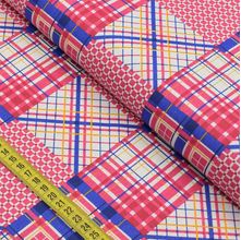 Tecido Estampado para Patchwork - Festa Junina : Patch Xadrez Roxo (0,50x1,40)