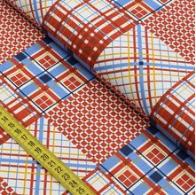 Tecido Estampado para Patchwork - Festa Junina : Patch Xadrez Vermelho (0,50x1,40)