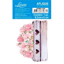 Aplique de MDF e Papel - Coleção Carinho - Flores - APM8-1336