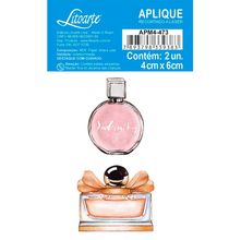Aplique de MDF e Papel - Shabby Chic Perfumes - APM4-473