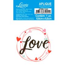 Aplique de MDF e Papel - Coleção My Sunshine - Love II - APM8-1343