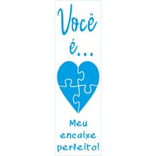 Stencil Rose Ferreira Litoarte 8 x 28 cm - STE-379 Você é Meu Encaixe Perfeito