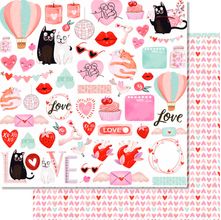 Folha para Scrapbook Dupla Face - Coleção My Sunshine - Recortes - SD-1248