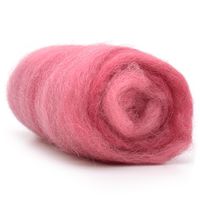 Lã Corriedale para Feltragem 25g - Fios da Fazenda C01 rosa cobral