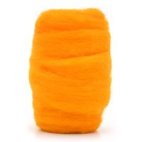 Lã Merino para Feltragem 25g - Fios da Fazenda F05 laranja solar