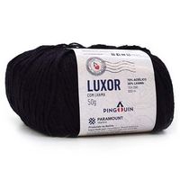 Fio Luxor Pingouin 50g - Acrílico e Lhama 0100 preto