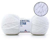 Fio Cristal Star Pingouin 100g 0002 branco