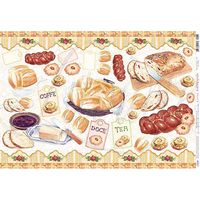 Papel Decoupage Litoarte PD - 50 x 34,3cm Pd072 - pães