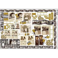 Papel Decoupage Litoarte PD - 50 x 34,3cm Pd076 - cinema