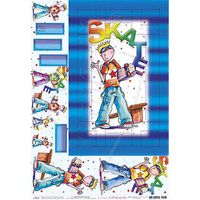 Papel Decoupage Litoarte PD - 50 x 34,3cm Pd127 - caixa escolar viii