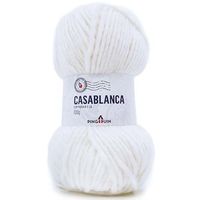 Fio Casablanca Pingouin 100g - Acrílico, Lã e Mohair 0002 branco