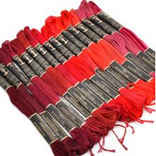 Kit Linha Anchor Mouline 16 Cores + Receita - Tons de Vermelho